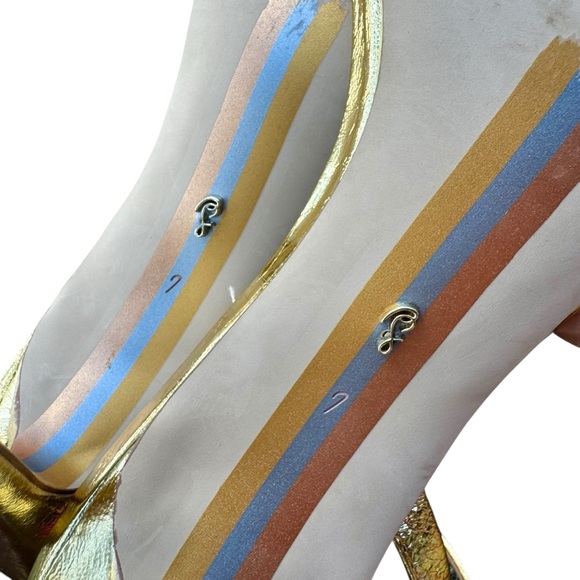 SAM EDELMAN Orchid Strappy Heel Sandals in Gold Mine Size 7 - Picture 10 of 10